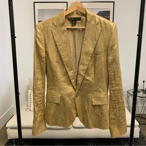 Ralph Lauren Gold Linen Blazer size 10